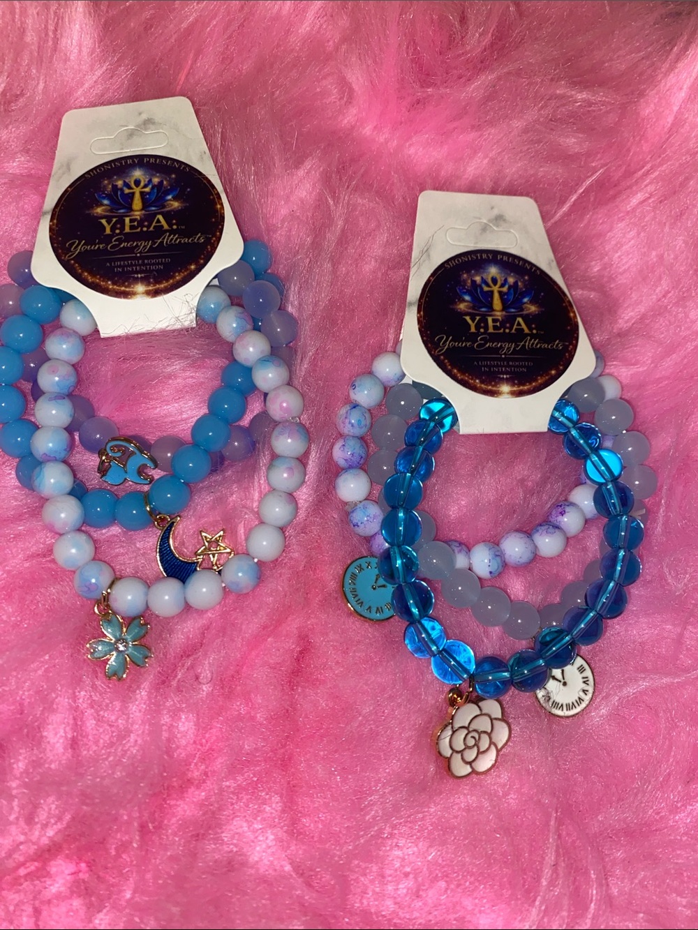 Y.E.A. “Your Energy Attracts” Bracelet Collection 💙✨
2 sets 6 bracelets
